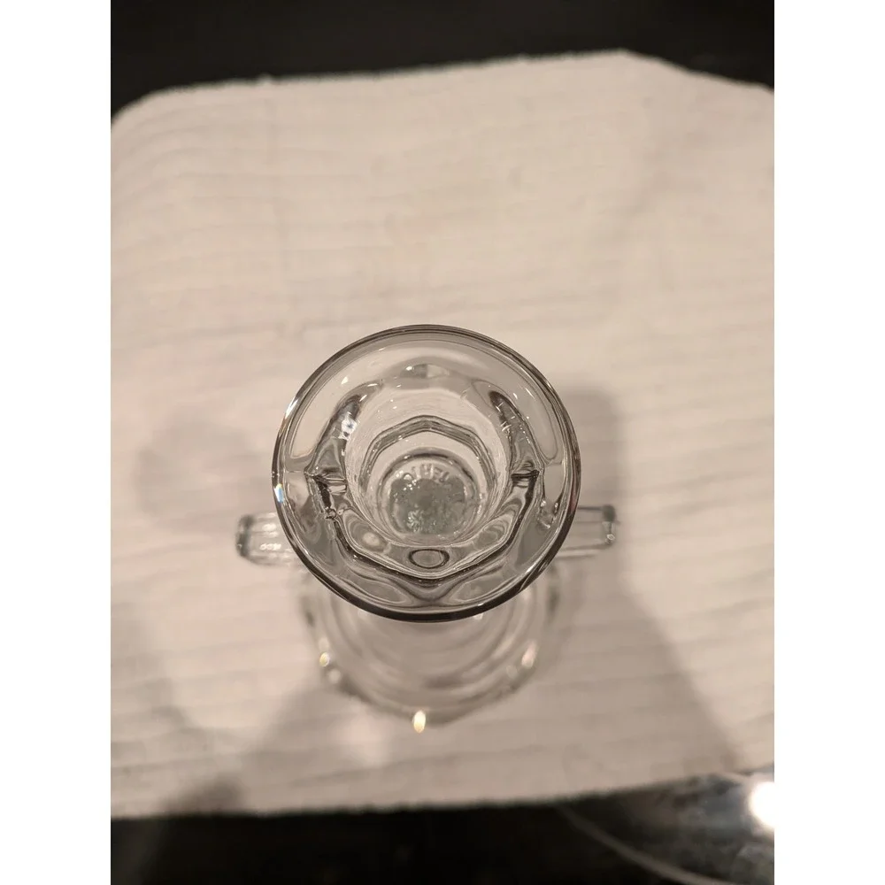 Clear Glass Crucifix Candle Holder Frosted Jesus Figurine Religious Decor